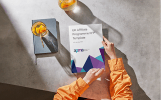 Picture of someone accessing the APMA's RFP template for UK affiliate marketing programmes