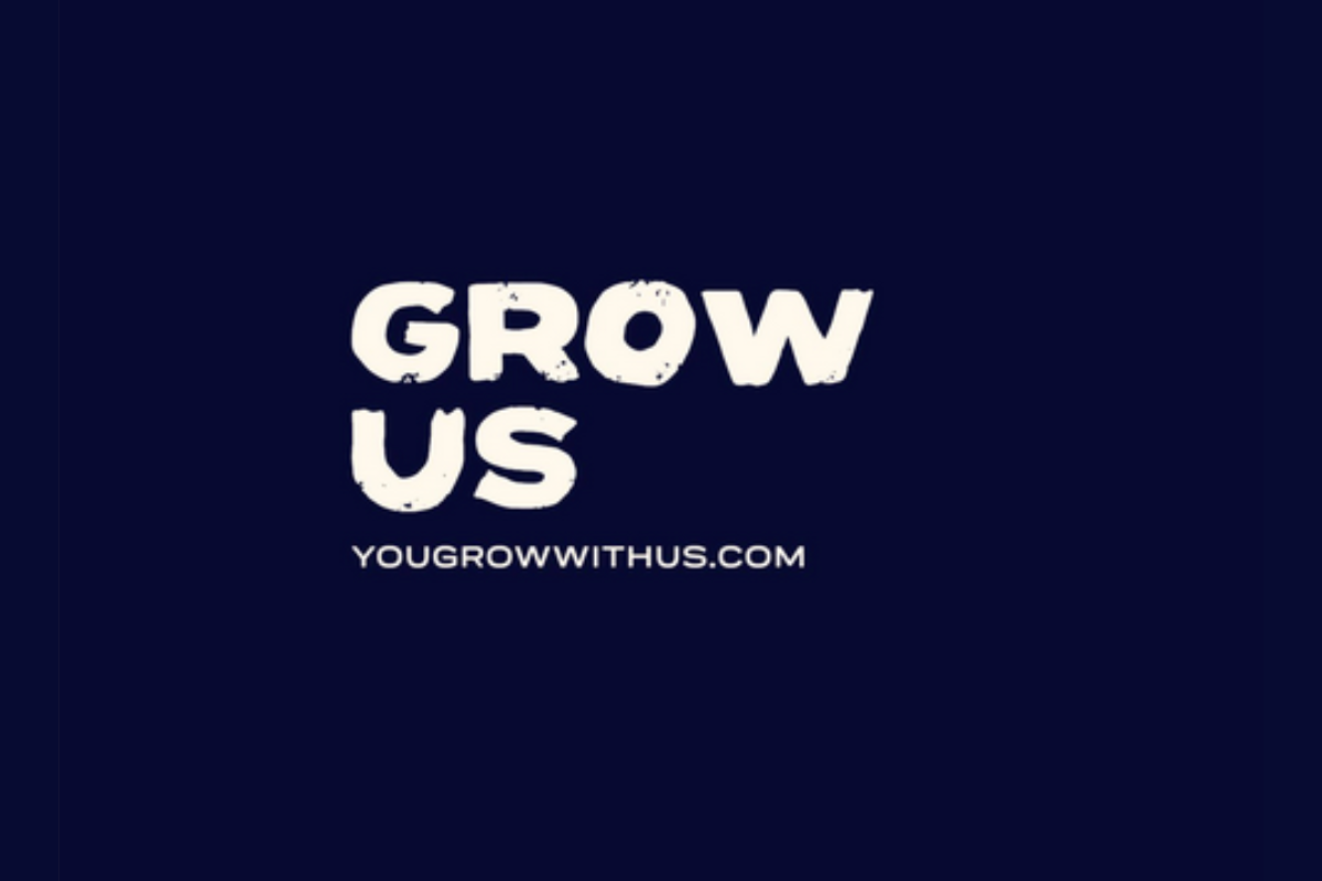 Text reads, "GROW US. yougrowwithus.com