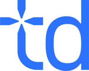 Blue logo showing the letters TD. This stands for Tradedoubler.